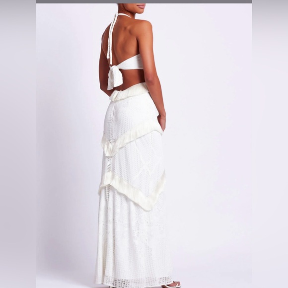 PatBo Maxi Fringe Halter Dress. - Picture 2 of 3